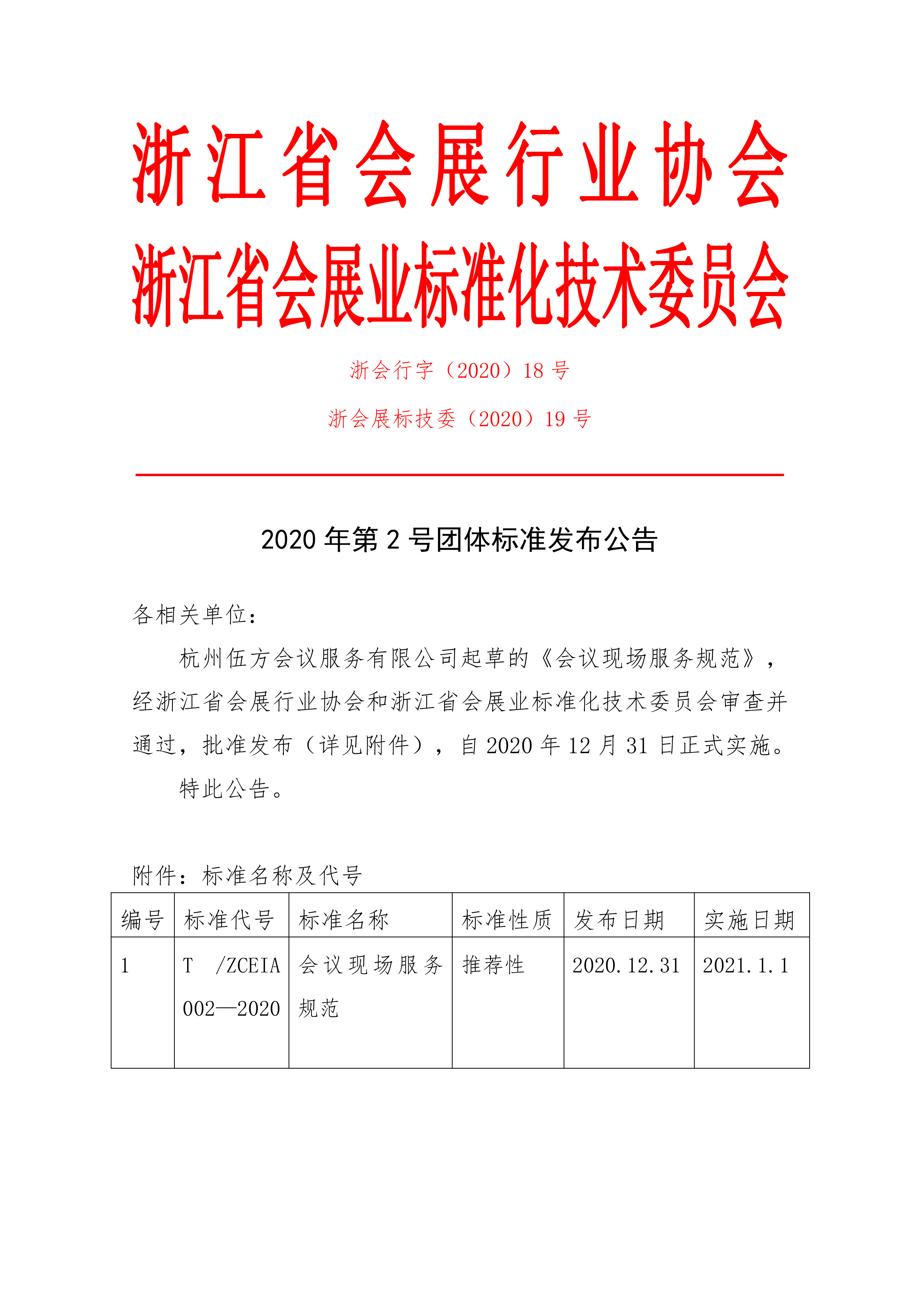 2020年第2號團體標準《會議現(xiàn)場服務(wù)規(guī)范》發(fā)布公告（上）